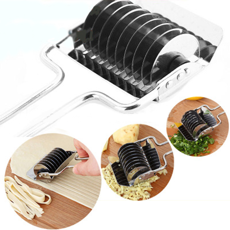 Stainless Steel Manual Non-slip Handle Pressing Machine Noodle Cut Shallot Cutter Spaetzle Pastry Kitchen Tool